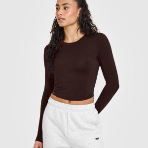 Mellow™ Soft Mid Long Sleeve Top 70% Cocoa