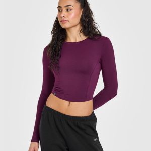 Mellow™ Soft Mid Long Sleeve Top Ripe Fig