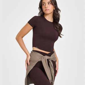 Mellow™ Soft Mid Short Sleeve T-Shirt Plum Brown