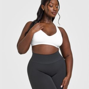 Effortless Seamless Racer Back Sports Bra White