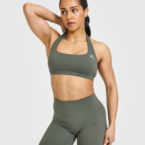 EasyLift™ Halter Bralette Dark Khaki
