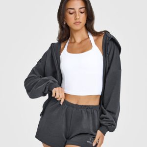 Mellow™ Rib Halter Neck Mid Vest with Built in Bra Shelf White