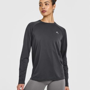 Go To Seamless Loose Long Sleeve Top Coal