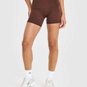 SoftMotion™ Fold Over Shorts 6" Espresso Brown